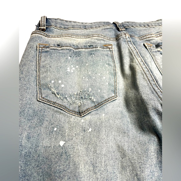 KanCan Shelly High Rise Boyfriend Jeans Paint splatter and Light wash SZ 9/28 - Picture 11 of 11